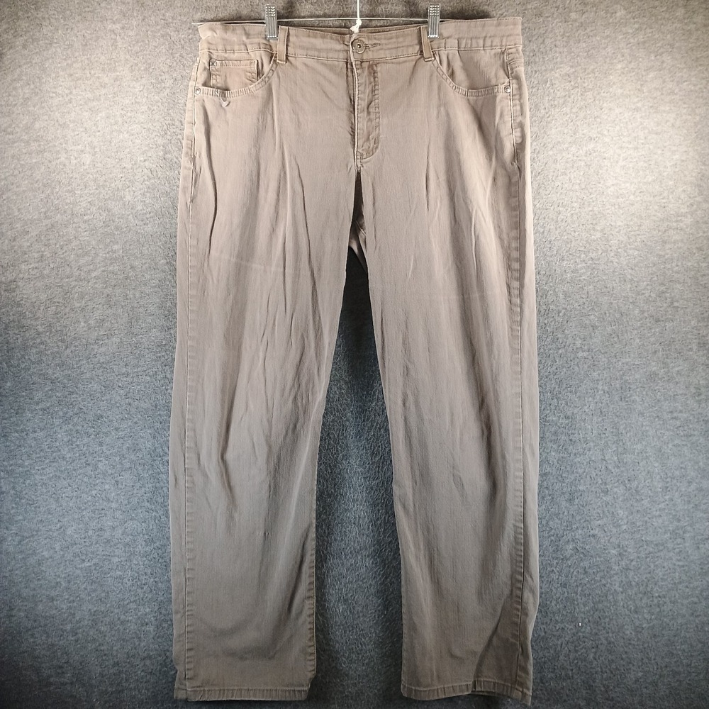 Bandolino Jeans Women 16 Caroline Missy Taupe Brown Slim Straight Leg Stretch